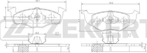 Zekkert BS-1571 - Brake Pad Set, disc brake car-mod.net