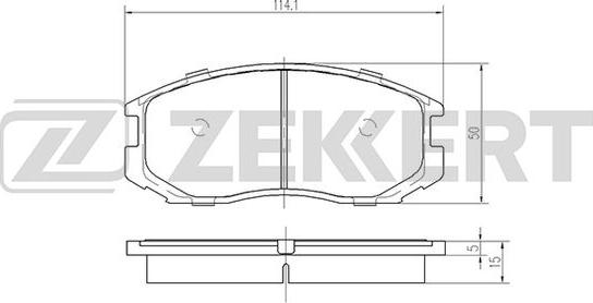 Zekkert BS-1237 - Brake Pad Set, disc brake car-mod.net