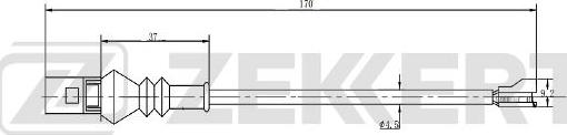 Zekkert BS-8079 - Warning Contact, brake pad wear car-mod.net