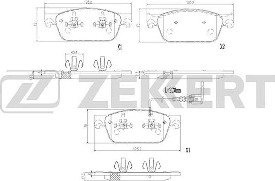 Zekkert BS-2948 - Brake Pad Set, disc brake car-mod.net