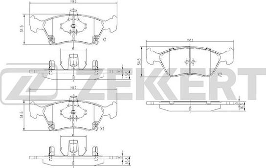 Zekkert BS-2692 - Brake Pad Set, disc brake car-mod.net