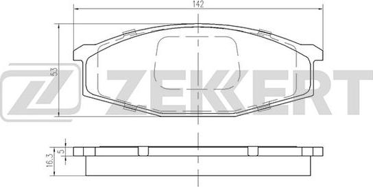 Zekkert BS-2150 - Brake Pad Set, disc brake car-mod.net