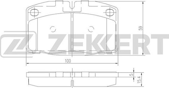 Zekkert BS-2345 - Brake Pad Set, disc brake car-mod.net