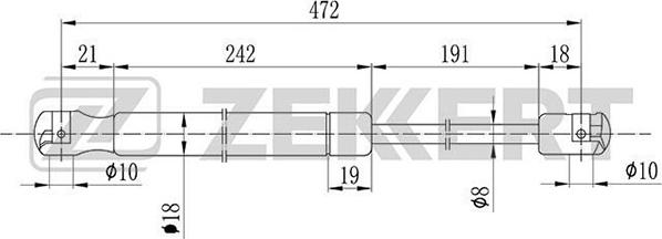 Zekkert GF-1114 - Gas Spring, boot, cargo area car-mod.net