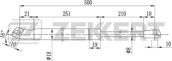 Zekkert GF-1180 - Gas Spring, bonnet car-mod.net