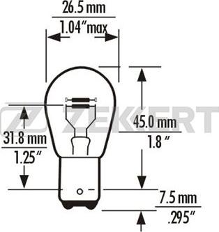 Zekkert LP-1075 - Bulb, brake / tail light car-mod.net