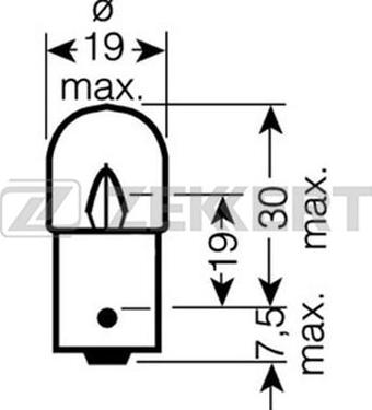 Zekkert LP-1077 - Bulb, licence plate light car-mod.net