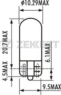 Zekkert LP-1115 - Bulb, licence plate light car-mod.net
