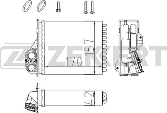 Zekkert MK-5040 - Heat Exchanger, interior heating car-mod.net
