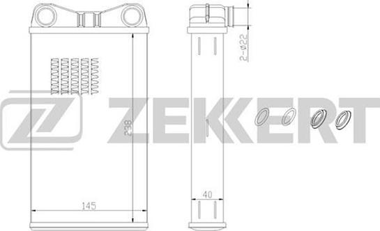 Zekkert MK-5043 - Heat Exchanger, interior heating car-mod.net