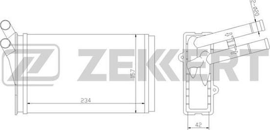 Zekkert MK-5009 - Heat Exchanger, interior heating car-mod.net