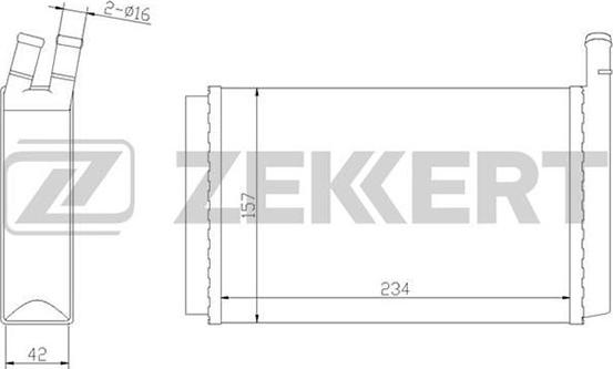 Zekkert MK-5007 - Heat Exchanger, interior heating car-mod.net