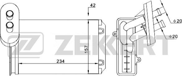 Zekkert MK-5014 - Heat Exchanger, interior heating car-mod.net