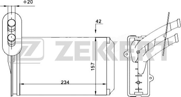 Zekkert MK-5013 - Heat Exchanger, interior heating car-mod.net
