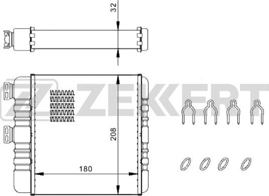 Zekkert MK-5087 - Heat Exchanger, interior heating car-mod.net