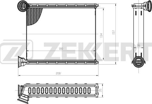 Zekkert MK-5029 - Heat Exchanger, interior heating car-mod.net