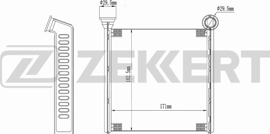 Zekkert MK-5146 - Heat Exchanger, interior heating car-mod.net
