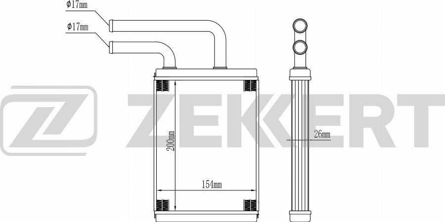 Zekkert MK-5143 - Heat Exchanger, interior heating car-mod.net
