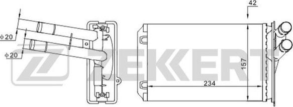 Zekkert MK-5113 - Heat Exchanger, interior heating car-mod.net
