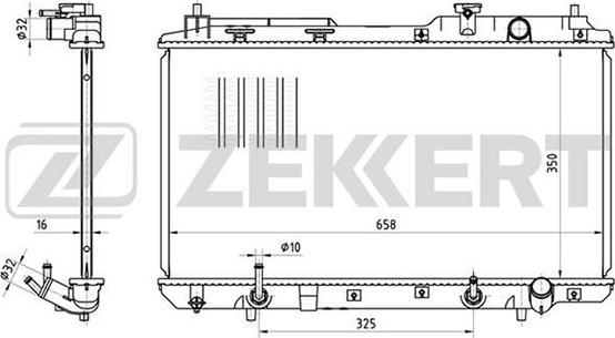 Zekkert MK-1099 - Radiator, engine cooling car-mod.net