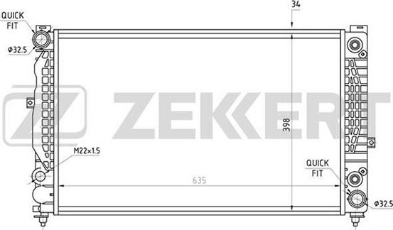 Zekkert MK-1067 - Radiator, engine cooling car-mod.net