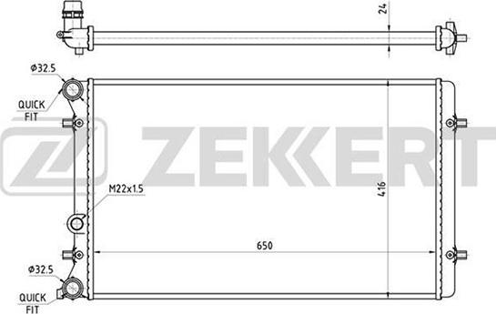 Zekkert MK-1089 - Radiator, engine cooling car-mod.net