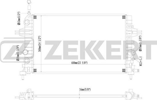 Zekkert MK-1084 - Radiator, engine cooling car-mod.net