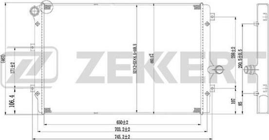 Zekkert MK-1234 - Radiator, engine cooling car-mod.net