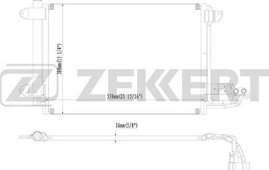 Zekkert MK-3003 - Condenser, air conditioning car-mod.net
