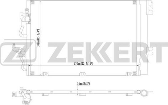 Zekkert MK-3016 - Condenser, air conditioning car-mod.net