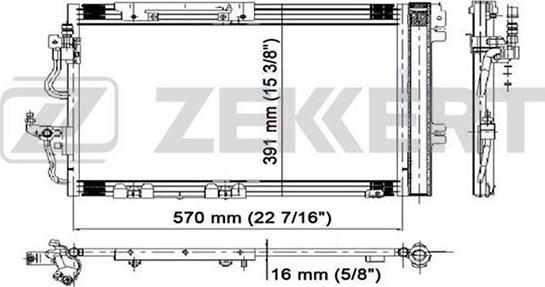 Zekkert MK-3037 - Condenser, air conditioning car-mod.net