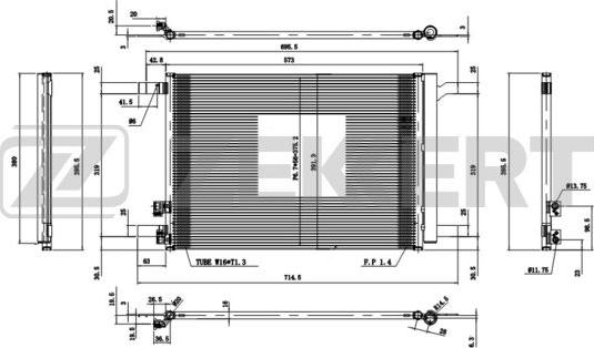 Zekkert MK-3169 - Condenser, air conditioning car-mod.net