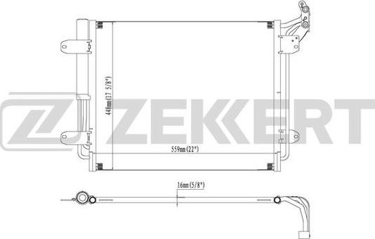 Zekkert MK-3170 - Condenser, air conditioning car-mod.net