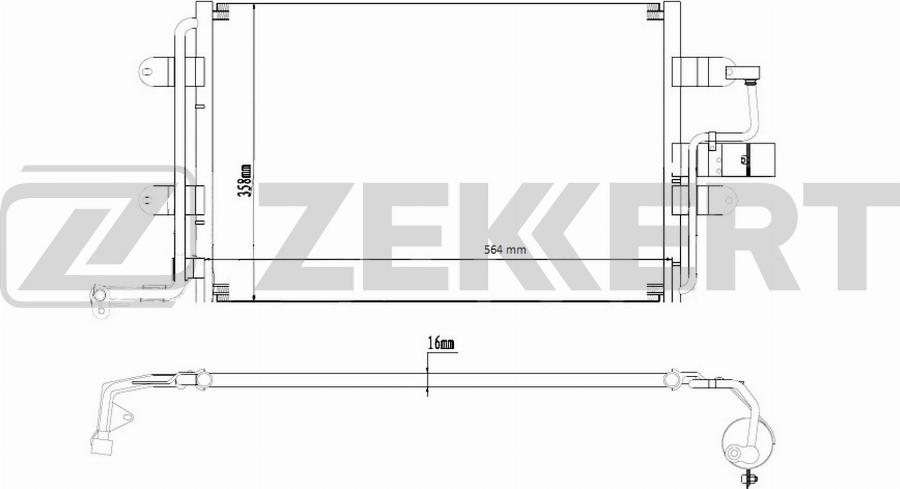 Zekkert MK-3203 - Condenser, air conditioning car-mod.net
