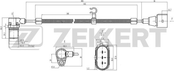 Zekkert SE-4046 - Crankshaft position sensor, RPM car-mod.net