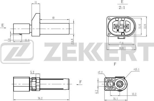 Zekkert SE-4040 - Crankshaft position sensor, RPM car-mod.net