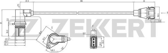 Zekkert SE-4056 - Crankshaft position sensor, RPM car-mod.net