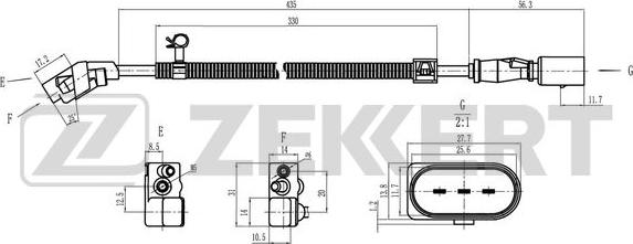 Zekkert SE-4050 - Crankshaft position sensor, RPM car-mod.net