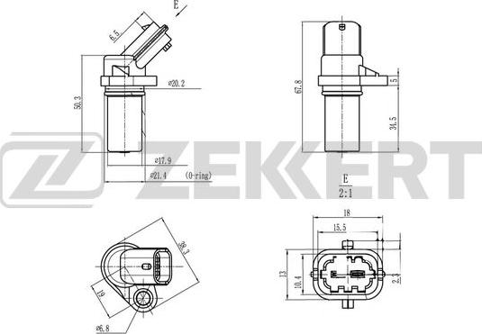Zekkert SE-4058 - Crankshaft position sensor, RPM car-mod.net
