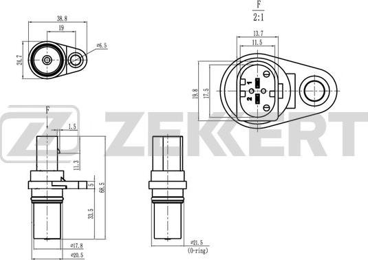 Zekkert SE-4053 - Crankshaft position sensor, RPM car-mod.net