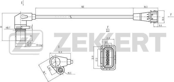Zekkert SE-4063 - Crankshaft position sensor, RPM car-mod.net