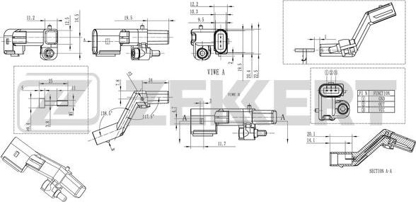 Zekkert SE-4007 - Crankshaft position sensor, RPM car-mod.net