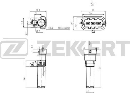 Zekkert SE-4089 - Crankshaft position sensor, RPM car-mod.net