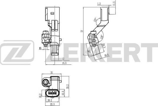 Zekkert SE-4085 - Crankshaft position sensor, RPM car-mod.net