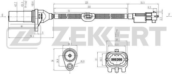Zekkert SE-4034 - Crankshaft position sensor, RPM car-mod.net