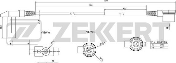 Zekkert SE-4028 - Crankshaft position sensor, RPM car-mod.net