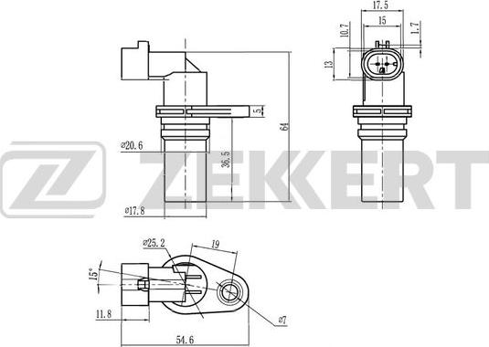 Zekkert SE-4109 - Crankshaft position sensor, RPM car-mod.net