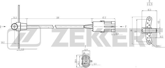 Zekkert SE-4112 - Crankshaft position sensor, RPM car-mod.net