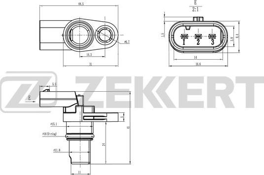 Zekkert SE-5050 - Camshaft position Sensor car-mod.net