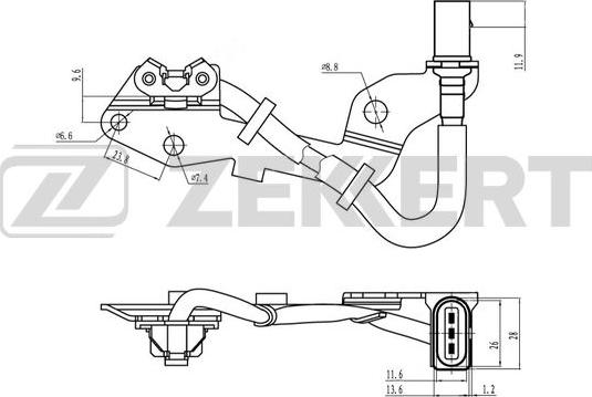 Zekkert SE-5013 - Camshaft position Sensor car-mod.net
